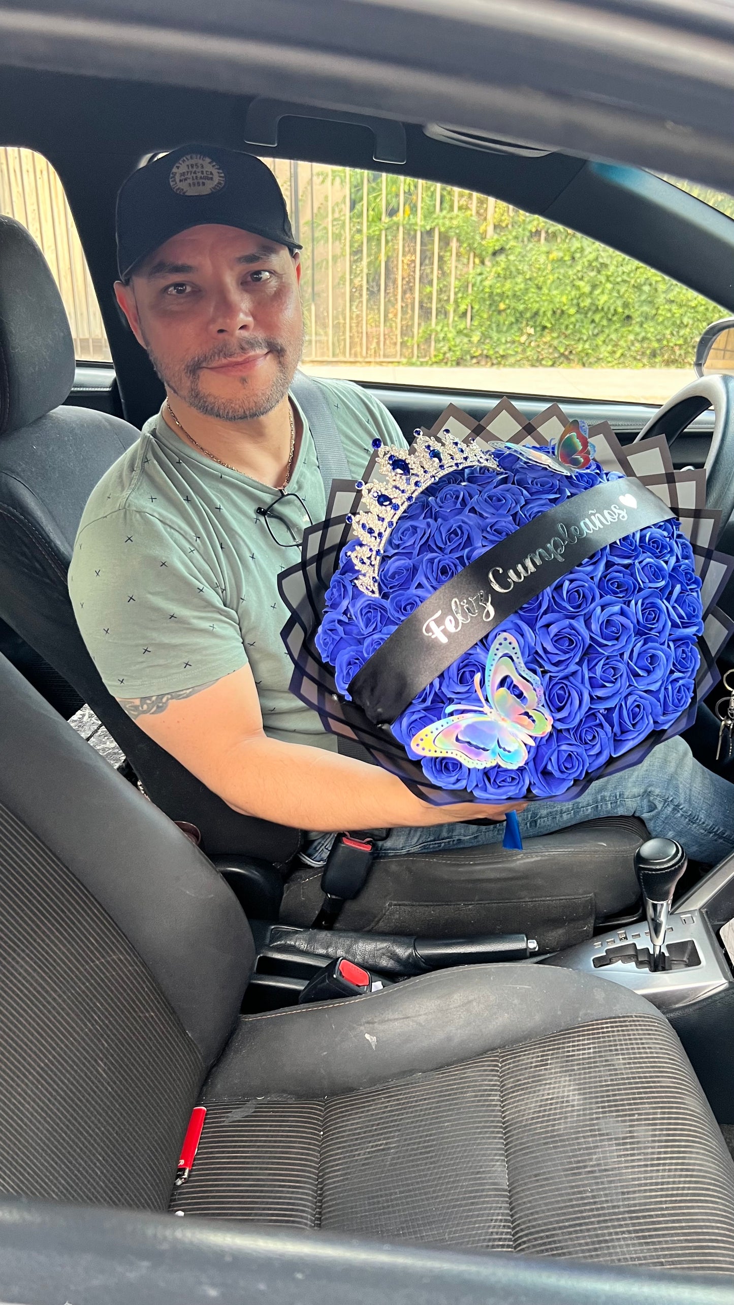 Ramo Rosas Eternas Azules