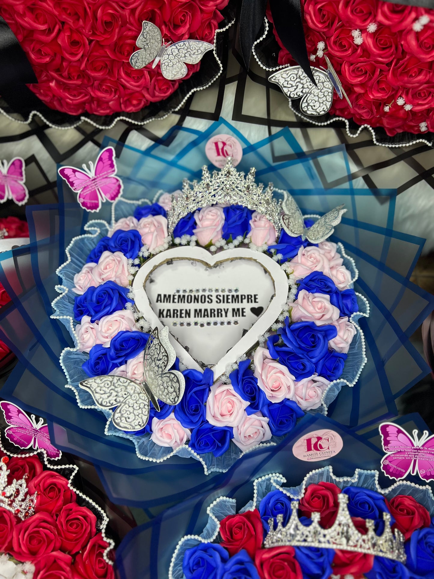 Ramo Rosas Eternas Rosado