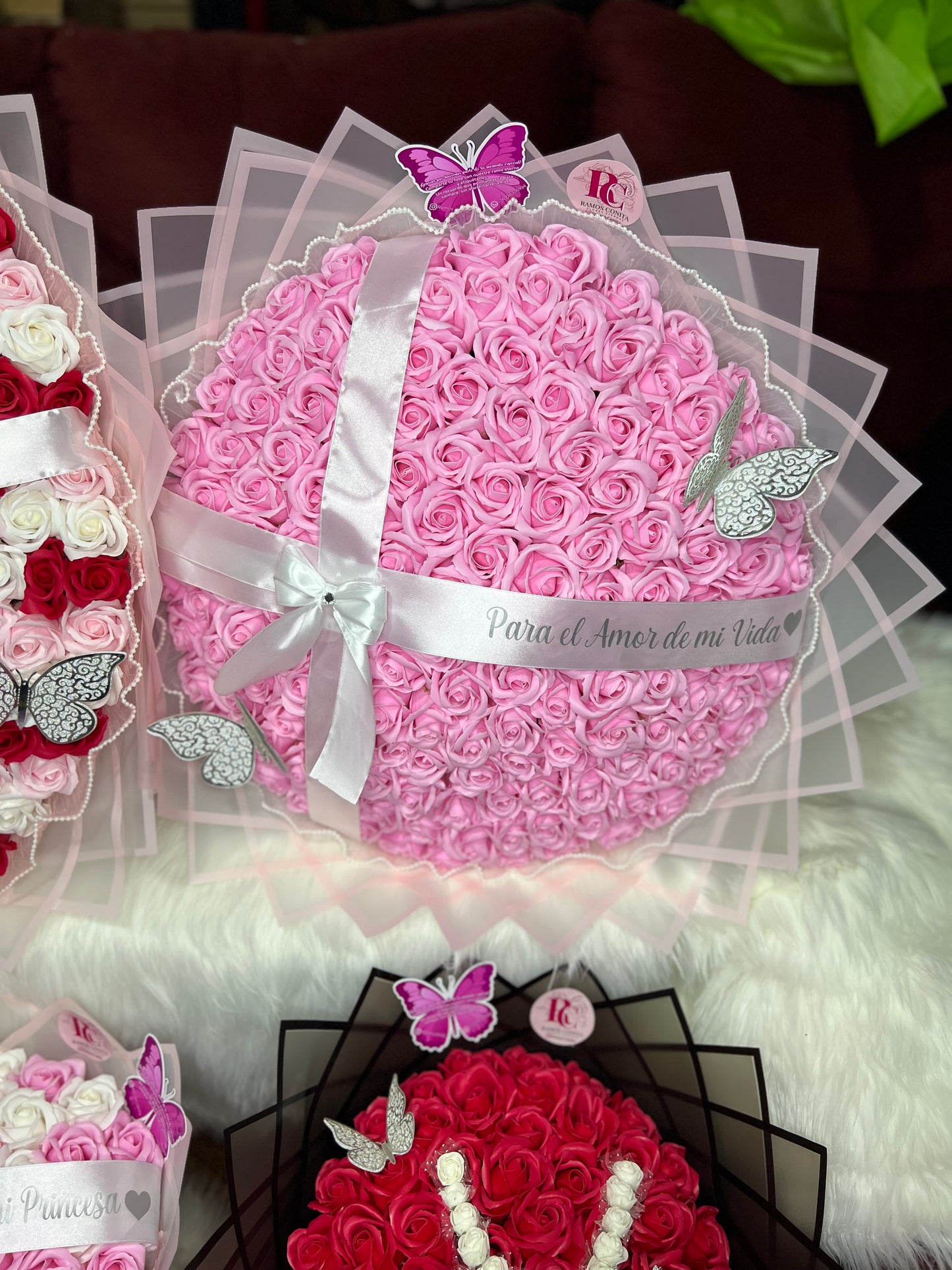 Ramo Rosas Eternas Rosado