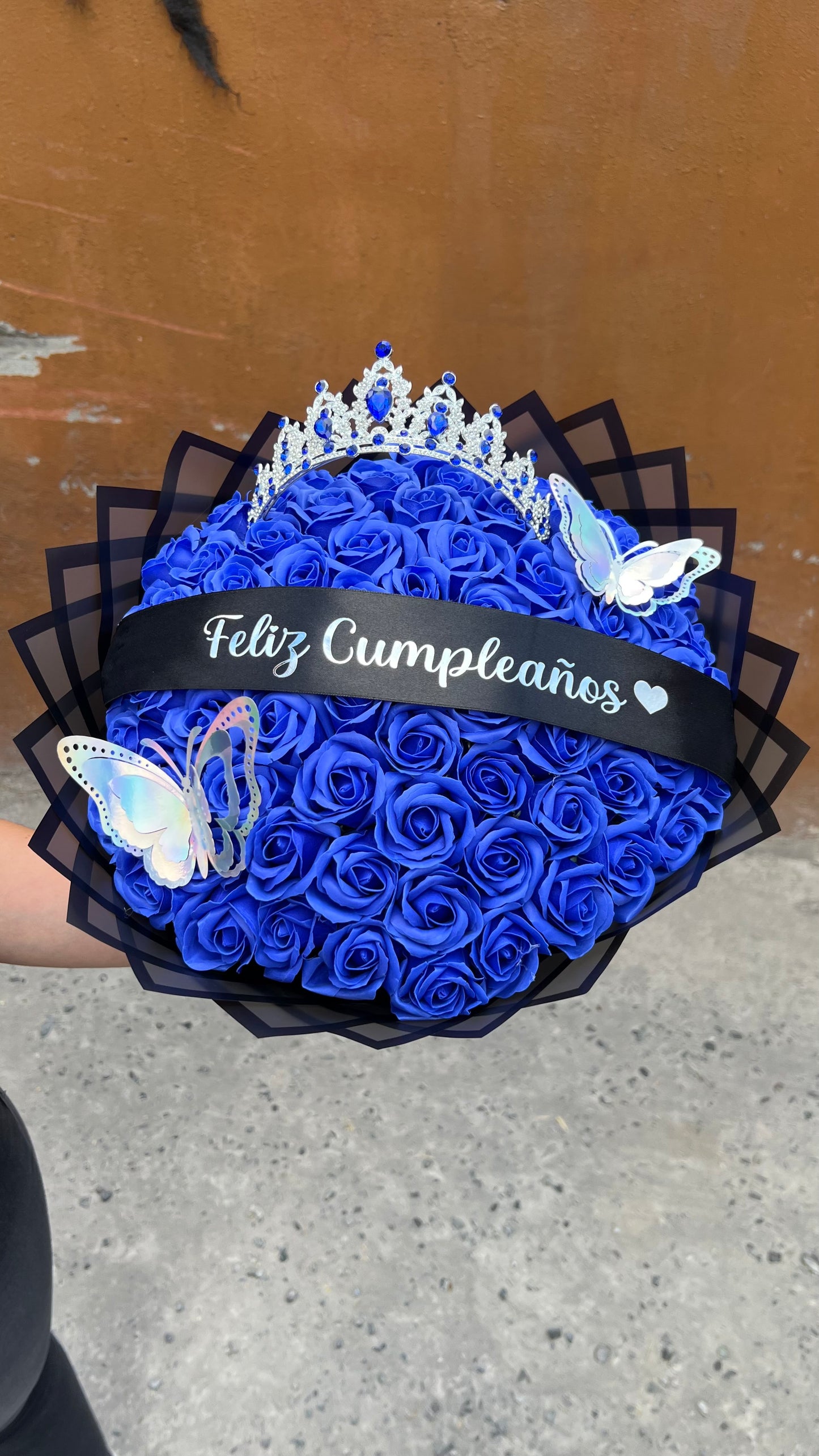 Ramo Rosas Eternas Azules
