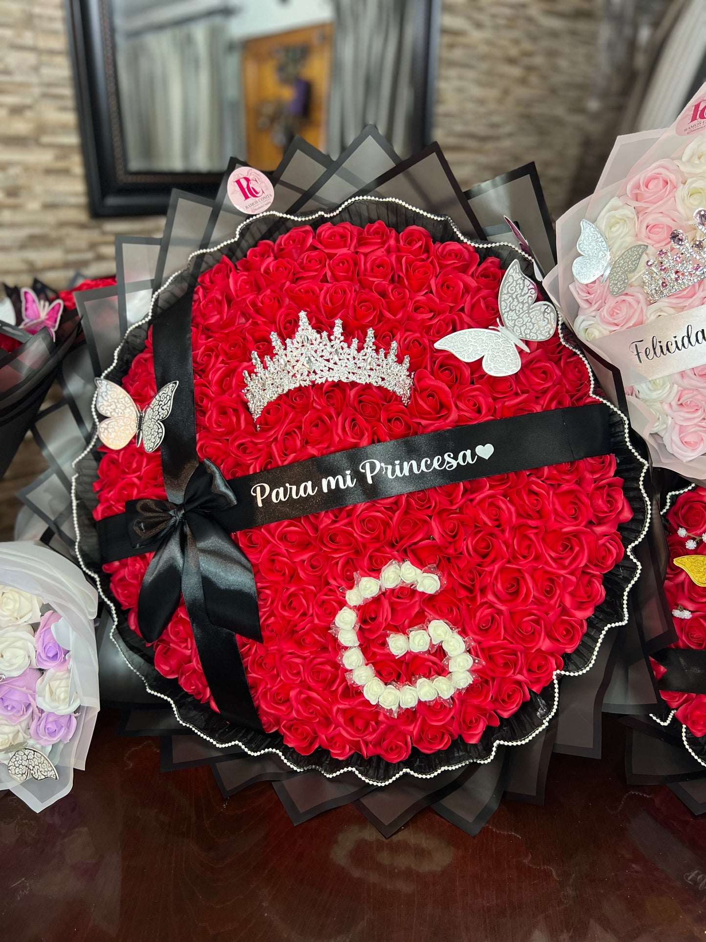 Ramo Rosas Eternas Rojas