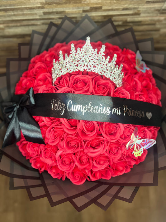 Ramo Rosas Eternas Rojas