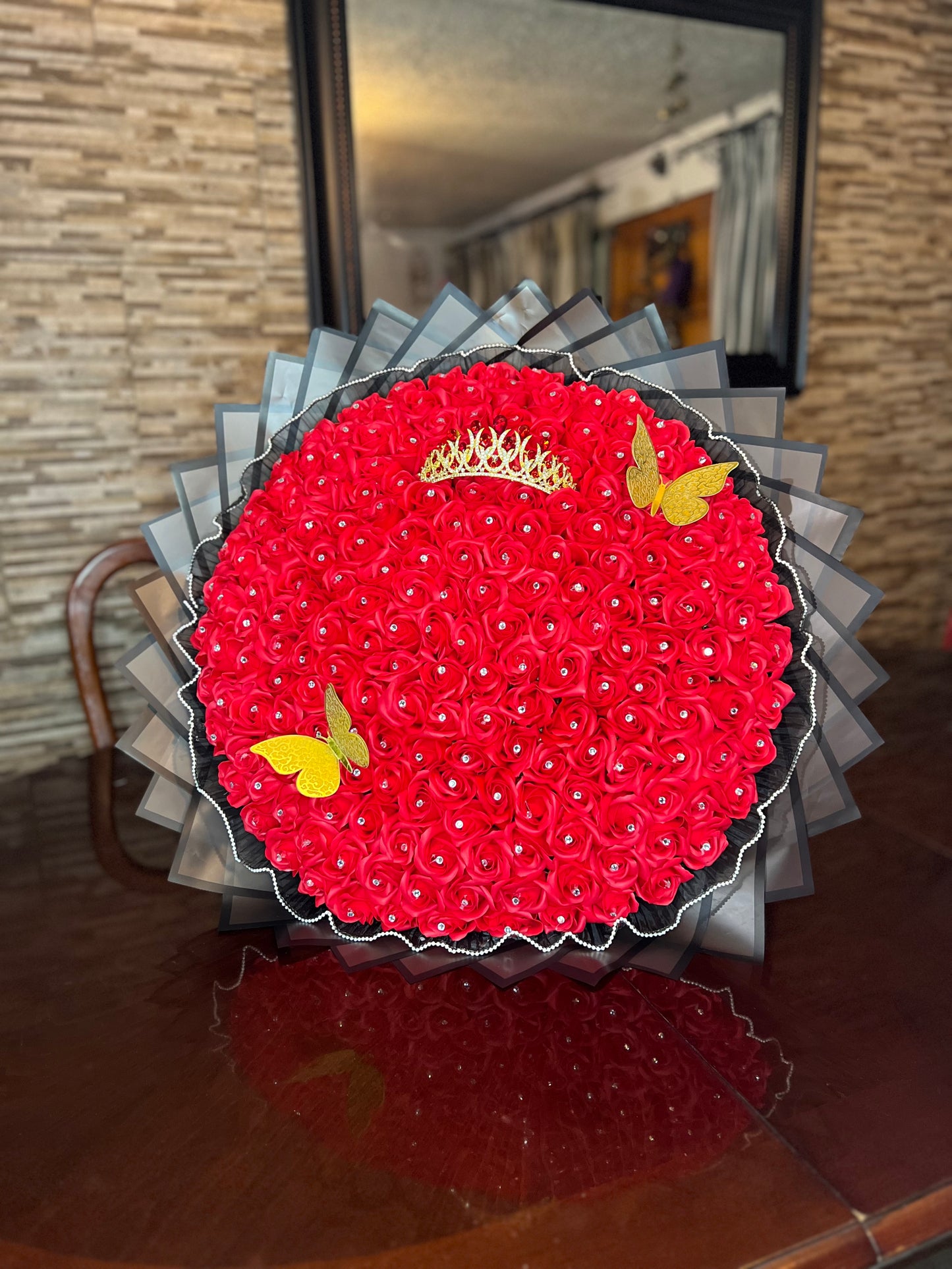 Ramo Rosas Eternas Rojas