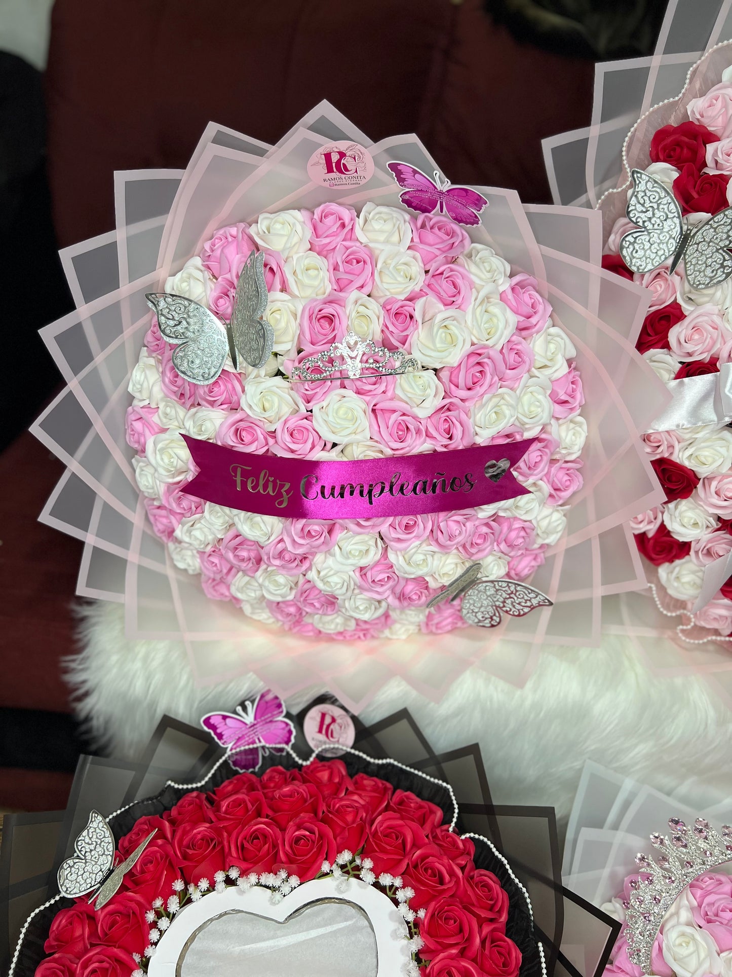 Ramo Rosas Eternas Rosado