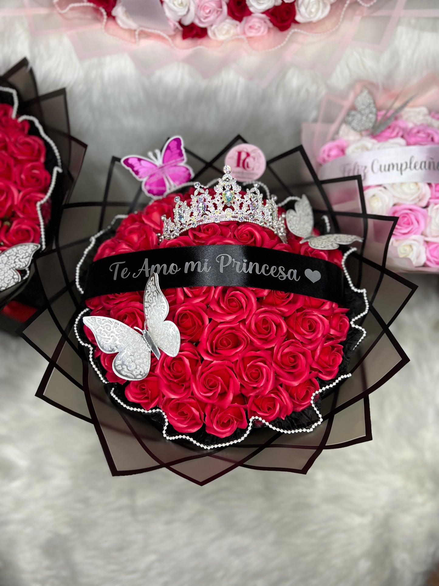 Ramo Rosas Eternas Rojas