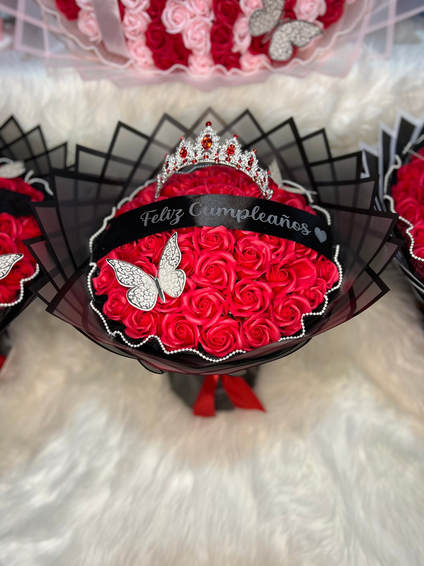 Ramo Rosas Eternas Rojas
