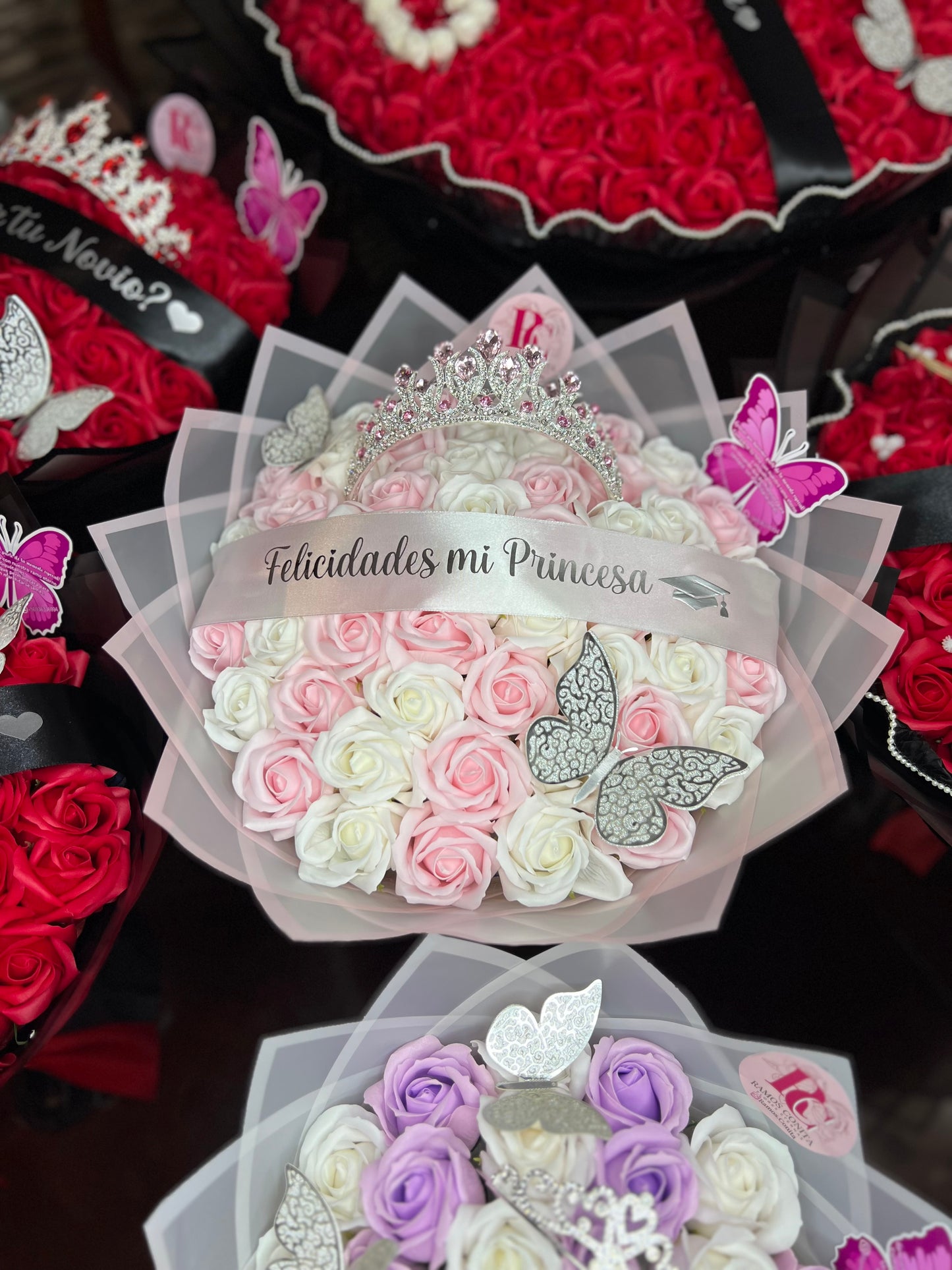 Ramo Rosas Eternas Rosado