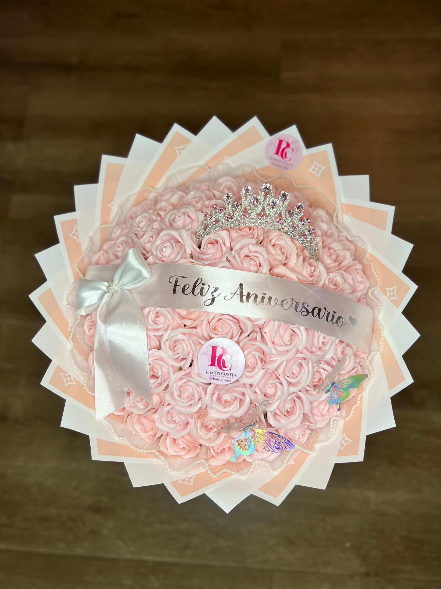 Ramo Rosas Eternas Rosado