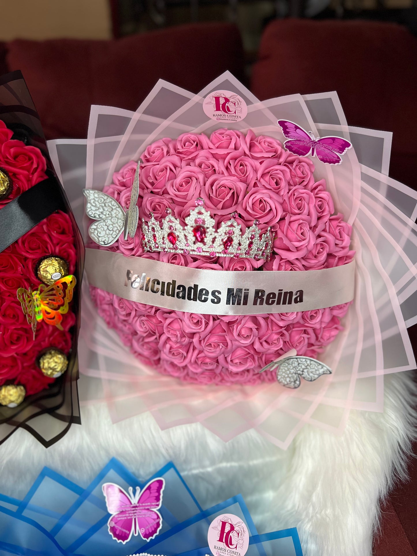 Ramo Rosas Eternas Rosado