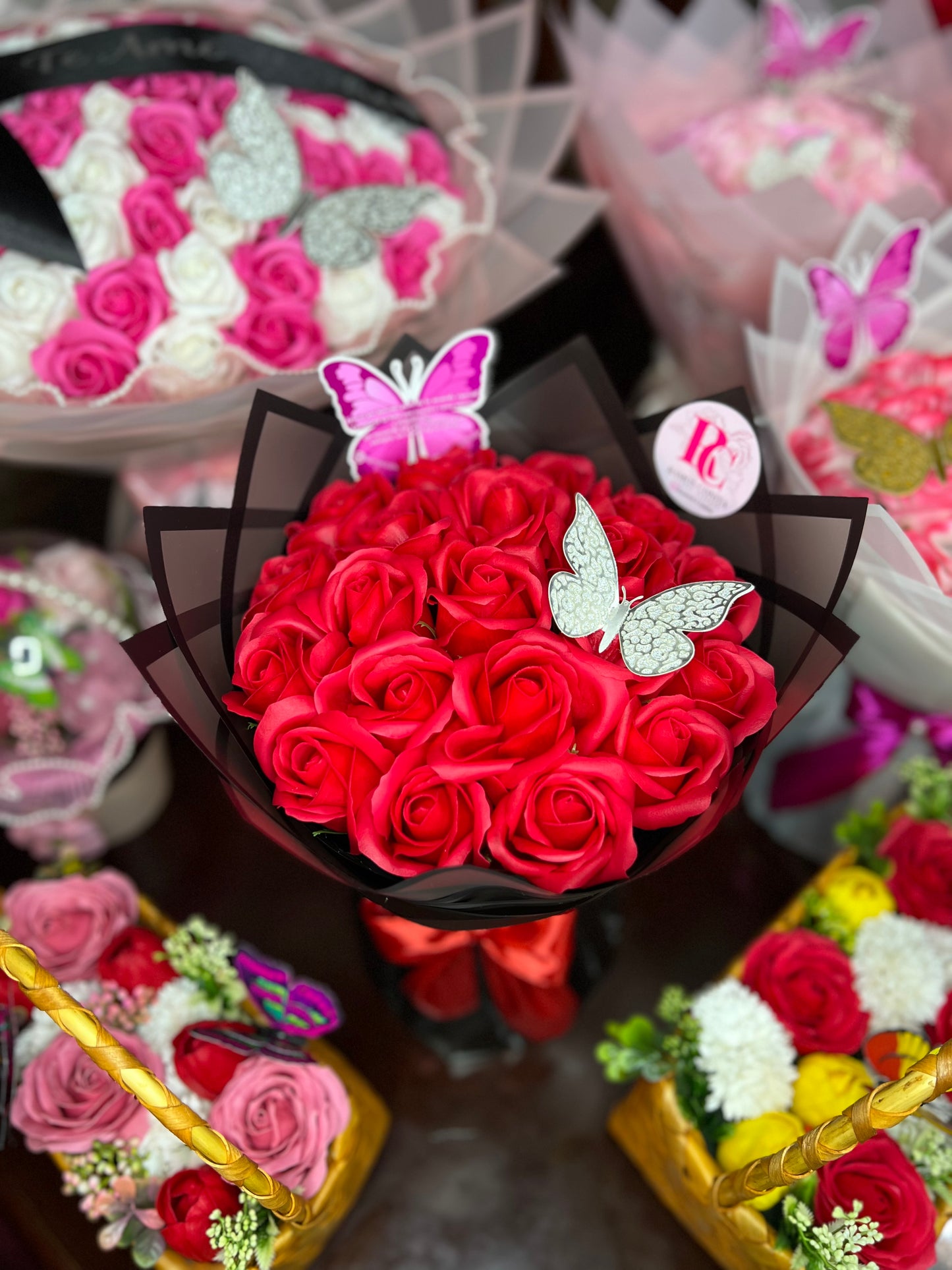 Ramo Rosas Eternas Rojas